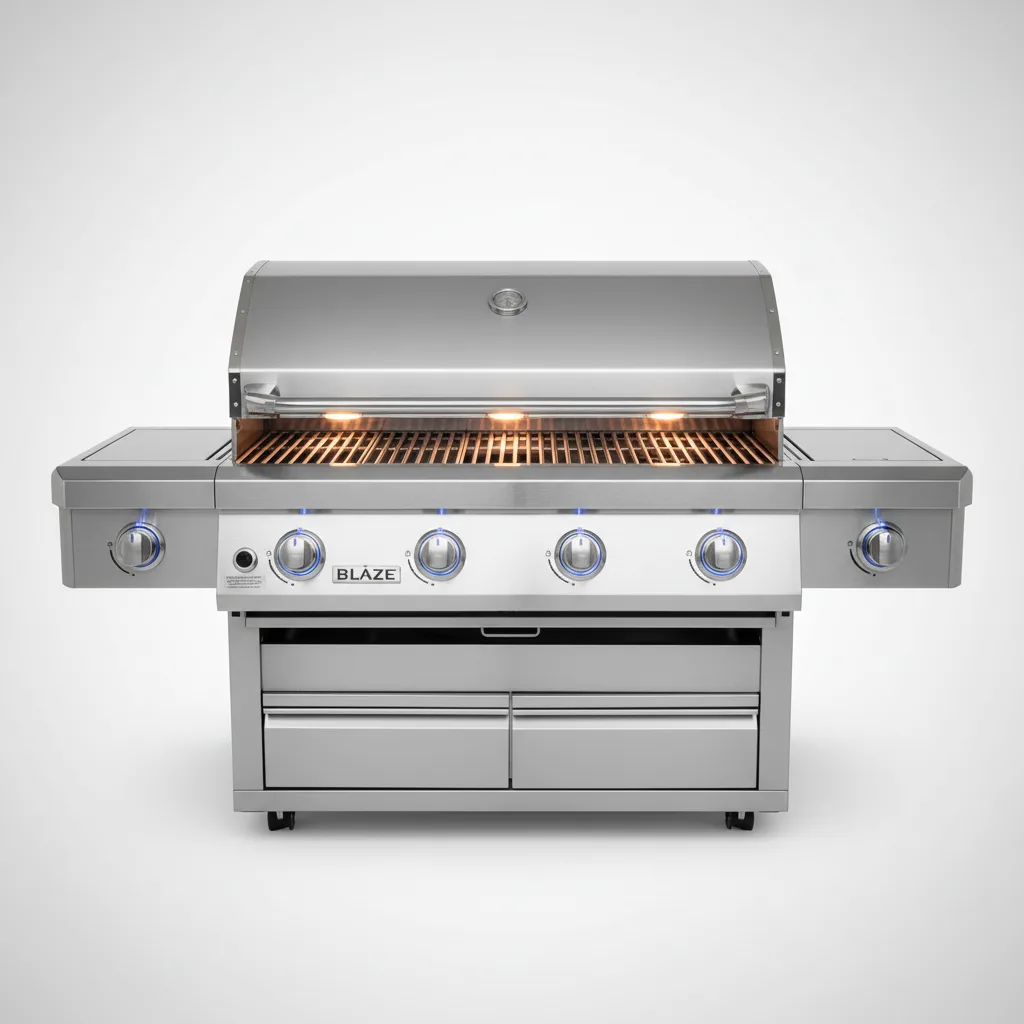 Blaze 4-Burner Gas Grill Built-In with Lights