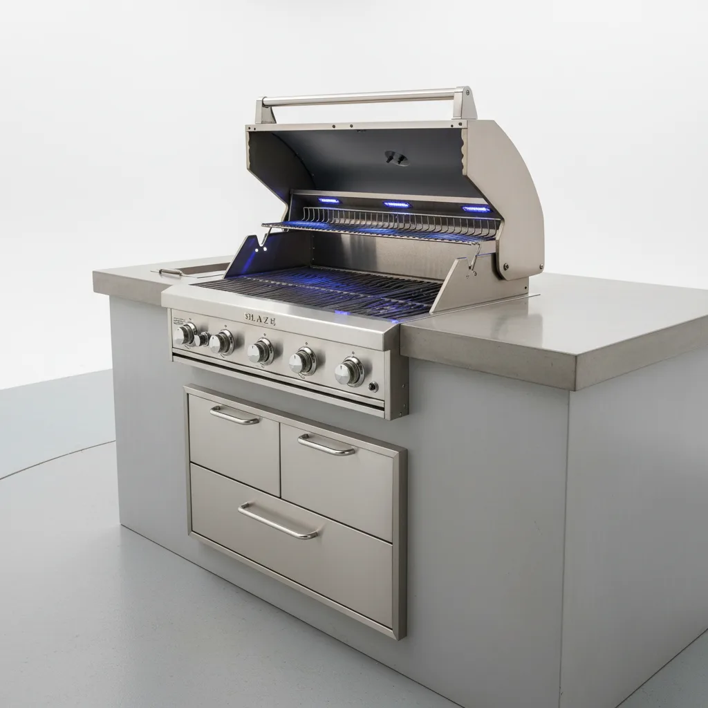 Blaze 4-Burner Gas Grill Built-In with Lights image 2