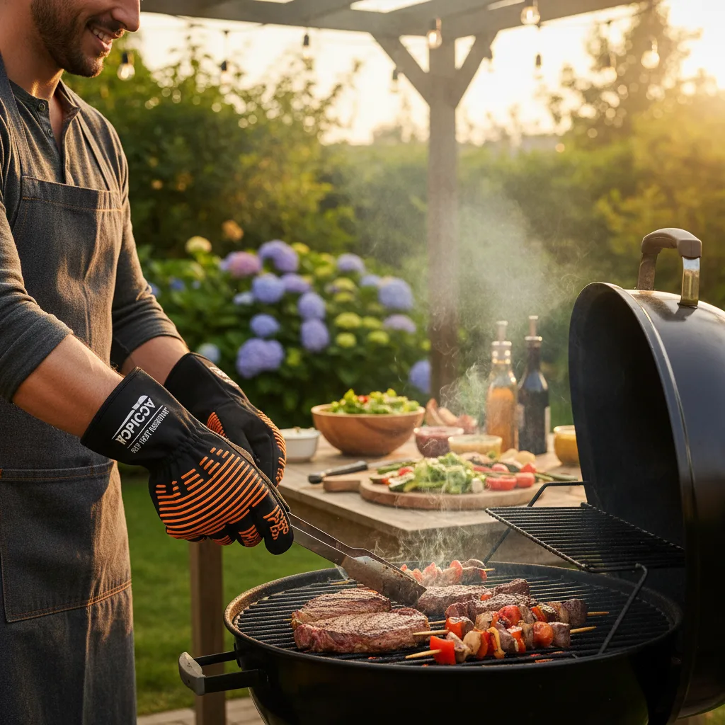 RAPICCA BBQ Grill Gloves 932F Heat Resistant image 3